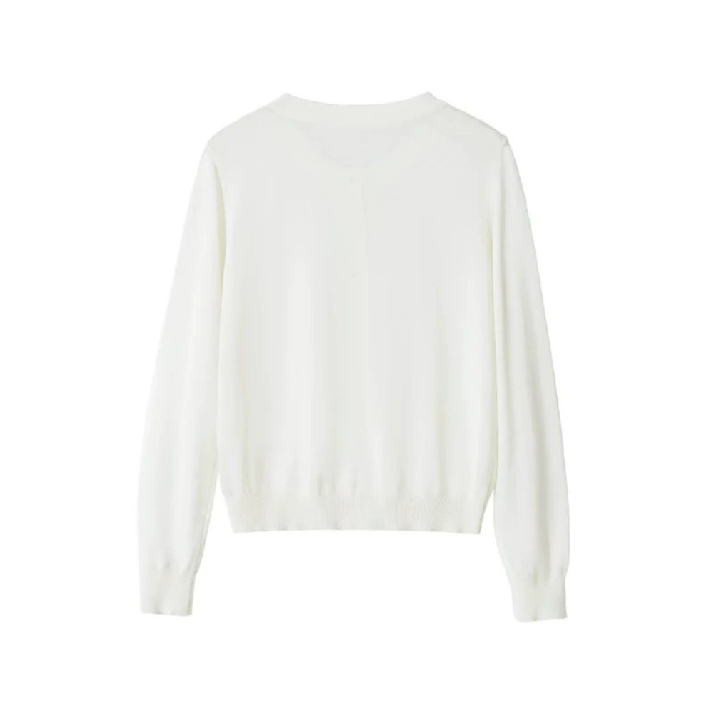 ZARA Trench Collar Versatile Solid Color Long Sleeve Knit Sweater